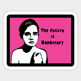 Political pop the future is non binary Sticker